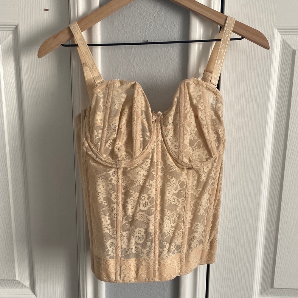 🥀Elila Cream Floral Lace Bustier Corset